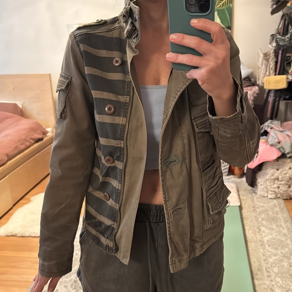 Nasty Gal - Hellz Bellz - vintage Army inspired jacket - size Small - Picture 10 of 10